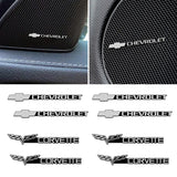 4pcs/set Chevrolet Corvette Metal Car Stereo Sticker Auto Audio Emblem Decal