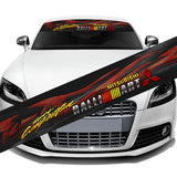 130x21cm Mitsubishi Car Front Trunk Windshield Sunshade Sticker Decal
