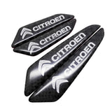 4pcs/set Citroen Carbon Fiber Car Door Anti-Scratch Sticker Door Side Protection Bumper Strips