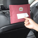 Cadillac Suede Car Seat Back Tissue Box Napkin Holder Storage Bag