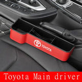 Car Seat Gap Organizer Storage Box for Logo Corolla CHR Kluger Hilux Land Cruiser Prius Supra Rav4 Prado Aqua Camry Auris