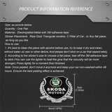 2PCS Skoda Metal Car Rear Sticker Shield Trunk Emblem Badge Decal