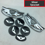 7pcs Hyundai GENESIS ABS Car Front Emblem Rear Badge Steering Wheel Sticker Wheel Center Hub Sticker