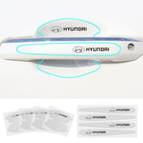 8pcs Hyundai Car Door Handle Bowl Wrist Transparent Protector Anti-collision Decal