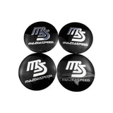 4pcs/set 56mm Mazda MS Mazdaspeed Car Wheel Center Hub Sticker Decal