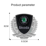 Skoda Metal Diamond Car Rear Sticker Trunk Emblem Badge Decal