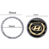 Hyundai Carbon Fiber Car Engine One-click Start Stop Button Cover Sticker