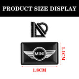 10pcs MINI Cooper Epoxy Car Armrest Button Sticker