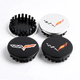 4pcs/set 68mm Chevrolet SS Camaro Corvette ABS Carbon Fiber Car Wheel Center Hub Caps Hub Covers