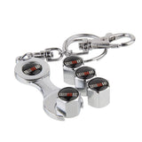 4pcs/set Mitsubishi Ralliart Logo Car Air Valve Stem Cap Auto Tyre Valve Covers with Wrench