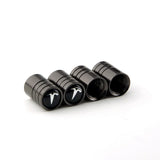 4pcs/set Tesla Logo Car Air Valve Stem Caps Auto Tyre Valve Covers