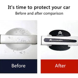 Citroen Carbon Fiber Car Door Bowl Handle Anti-collision Protective Stickers Scratches Film