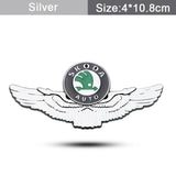 Skoda Metal Wings Car Rear Sticker Auto Window Emblem Badge Decal