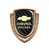 Chevrolet Metal Carbon Fiber Shield Car Rear Sticker Auto Window Emblem Badge Decal