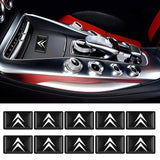 10pcs/set Citroen Epoxy Car Door Lift Button Sticker Emblem Decal