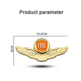Fiat Metal Wings Car Rear Sticker Auto Window Emblem Badge Decal