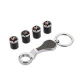 4pcs/set Buick Logo Carbon Fiber Car Air Valve Stem Caps Auto Tyre Valve Covers with Wrench