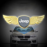 Jeep Logo Metal Wings Car Front Hood Bonnet Center Sticker Emblem
