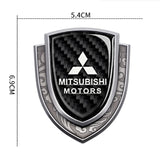 Mitsubishi Metal Carbon Fiber Shield Car Rear Sticker Auto Window Emblem Badge Decal