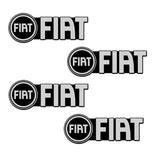 4pcs/set Fiat 500 Metal Car Stereo Sticker Auto Audio Emblem Decal