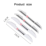 4pcs Dodge Car Door Bumper Strip Anti-collision Protection Sticker