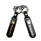 Peugeot Carbon Fiber Car Logo Keychain Keyring