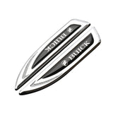 2pcs Buick Metal Car Side Fender Emblem Sticker Decal