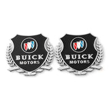 2PCS Buick Metal Car Rear Sticker Shield Trunk Emblem Badge Decal