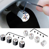 4pcs/set Ford Mustang Anti-Theft Car Air Valve Stem Cap Auto Tyre Valve Covers