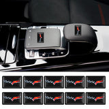 10pcs Chevrolet Corvette Epoxy Car Armrest Button Sticker