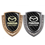Mazda Metal Carbon Fiber Shield Car Rear Sticker Auto Window Emblem Badge Decal
