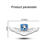Peugeot Metal Wings Car Rear Sticker Auto Window Emblem Badge Decal