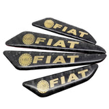 4pcs/set Fiat Carbon Fiber Car Door Anti-Scratch Sticker Door Side Protection Bumper Strips