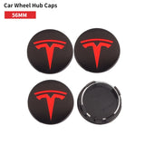 4pcs/set 56mm Tesla ABS Car Wheel Hub Center Caps Covers