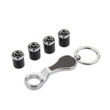 4pcs/set Mazda Logo Carbon Fiber Car Air Valve Stem Caps Auto Tyre Valve Covers with Wrench