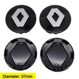 4pcs/set 58mm 57mm Renault ABS Car Wheel Hub Center Caps Covers