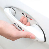 8pcs Nissan Car Door Handle Bowl Wrist Transparent Protector Anti-collision Decal