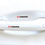 8pcs Mazda Car Door Handle Bowl Wrist Transparent Protector Anti-collision Decal