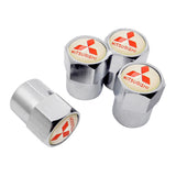 4pcs/set Mitsubishi Ralliart Car Air Valve Stem Cap Auto Tyre Valve Covers