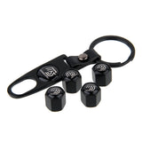 4pcs/set Mazda MS Mazdaspeed Car Air Valve Stem Cap Auto Tyre Valve Covers with Keychain