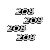 4pcs/set Peugeot 206 207 208 307 308 407 508 2008 3008 4008 5008 Metal Car Stereo Sticker Auto Audio Emblem Decal