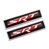 2pcs/set Dodge SRT Logo Metal Car Side Sticker Auto Emblem Badge