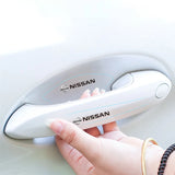 8pcs Nissan Car Door Handle Bowl Wrist Transparent Protector Anti-collision Decal