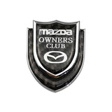 Mazda Shield Carbon Fiber Car Rear Sticker Window Emblem Badge Decal