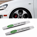 2pcs Land Rover Metal Car Fender Side Badge Decal Rear Emblem Sticker