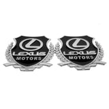 2PCS Lexus Metal Car Rear Sticker Shield Trunk Emblem Badge Decal