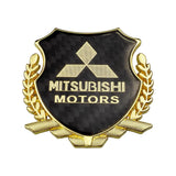 Mitsubishi Metal Carbon Fiber Car Rear Sticker Shield Trunk Emblem Badge Decal
