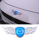 Mazda Logo Metal Wings Car Front Hood Bonnet Center Sticker Emblem