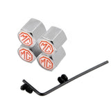 4pcs/set MG Anti-Theft Car Air Valve Stem Cap Auto Tyre Valve Covers