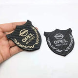Opel Metal Carbon Fiber Car Rear Sticker Shield Trunk Emblem Badge Decal
